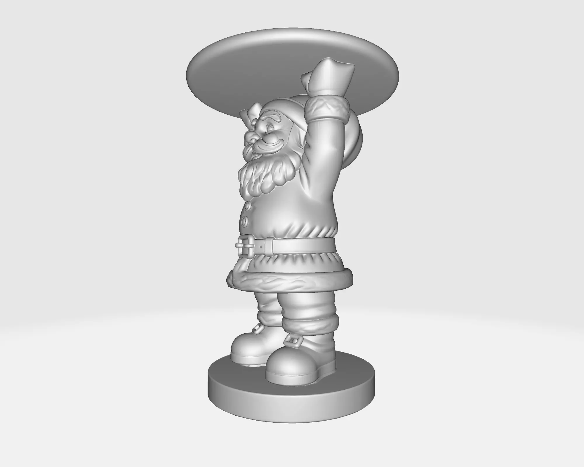 Santa Claus Table Stand Festive Holiday Home Decor Christmas  3D print model_3