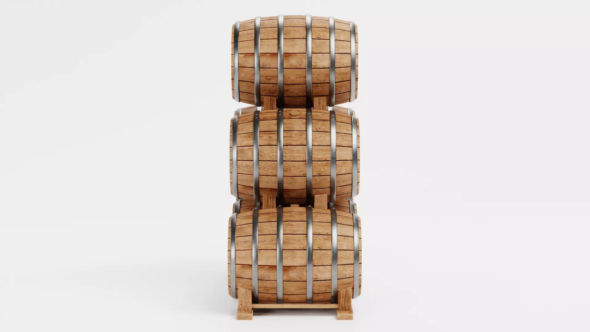 -Wine Barrels - Pile V1- 3D model_3