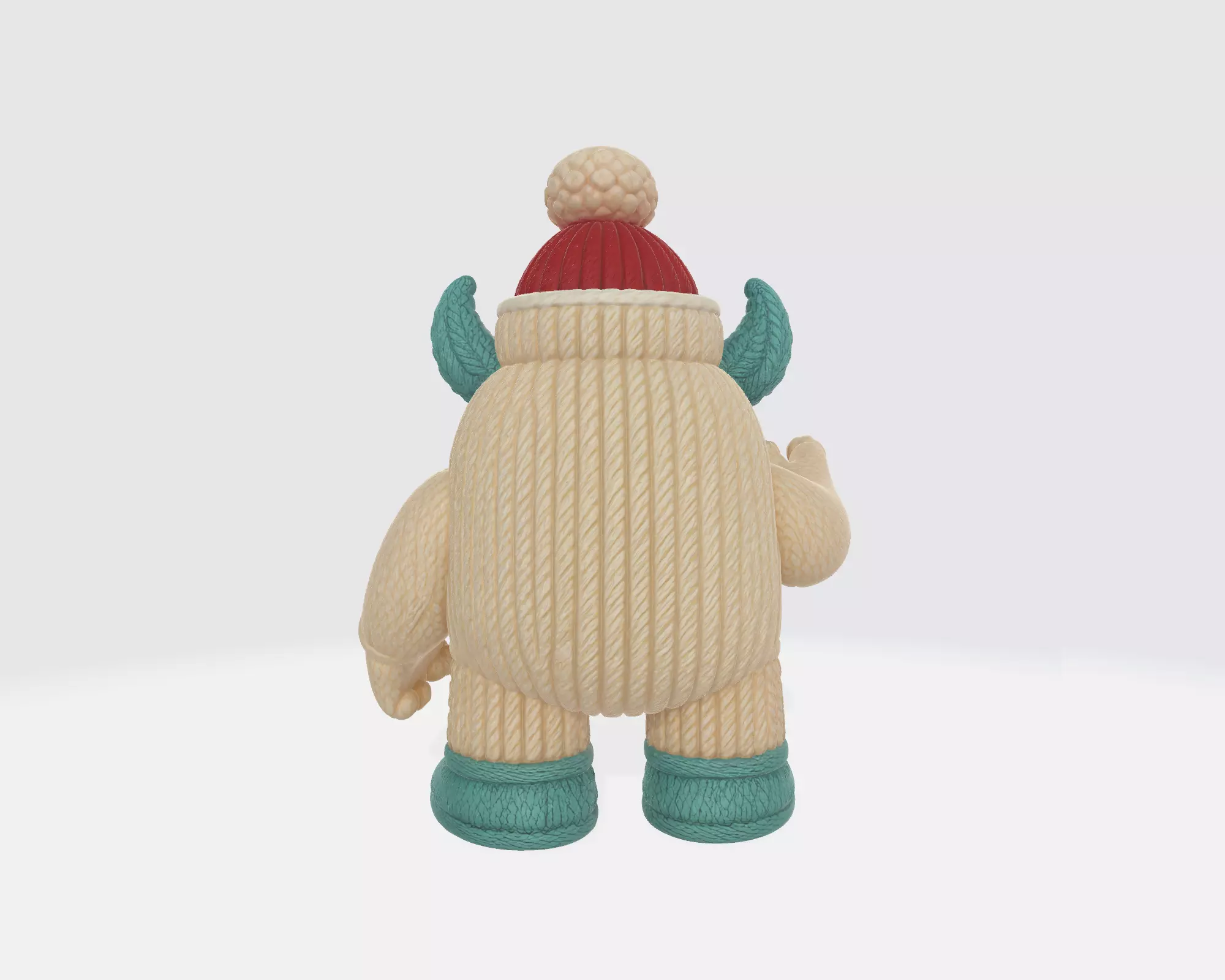 Adorable Knitted Yeti 3D Print Cute Winter Monster Toy 3D print model_6