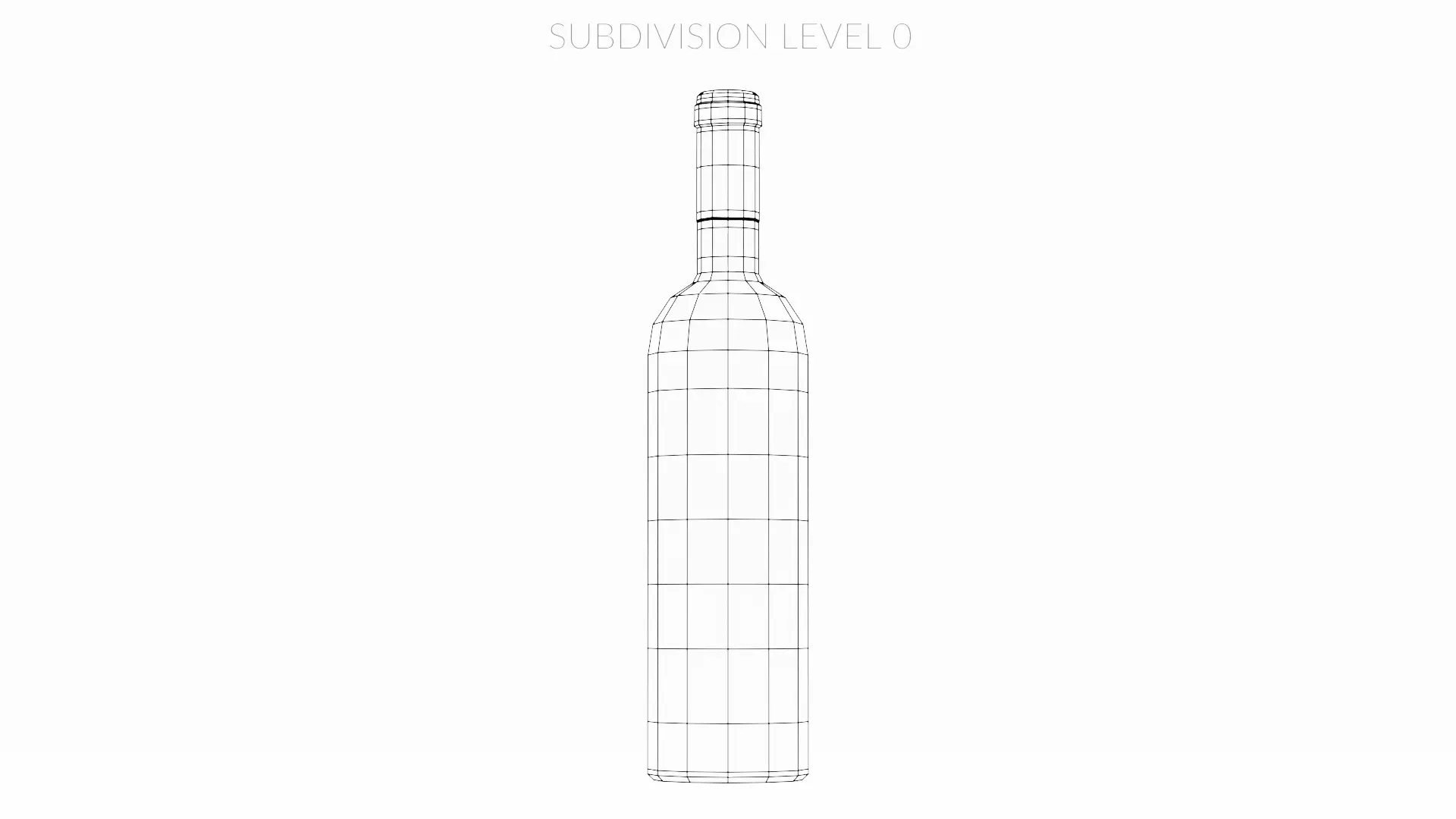 -Wine Bottle V1- Low-poly 3D model_8
