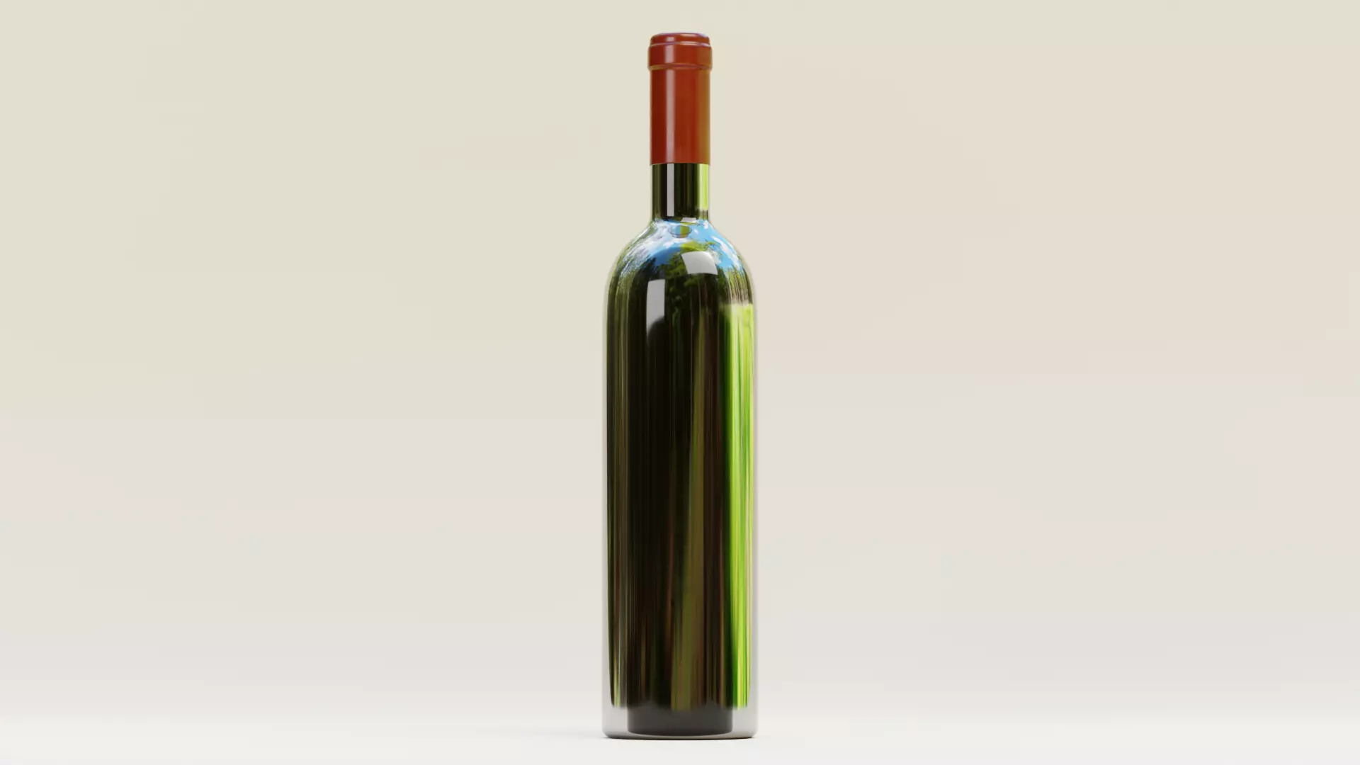 -Wine Bottle V1- Low-poly 3D model_3