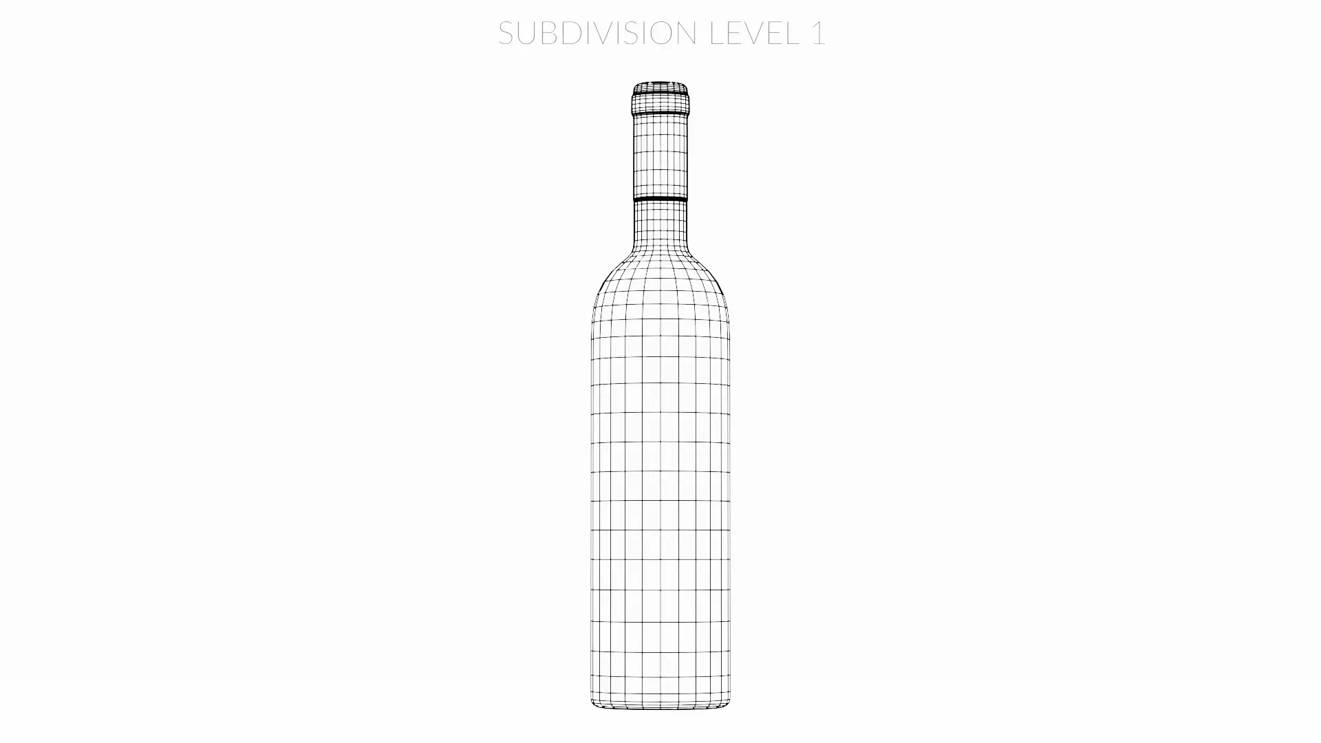 -Wine Bottle V1- Low-poly 3D model_9