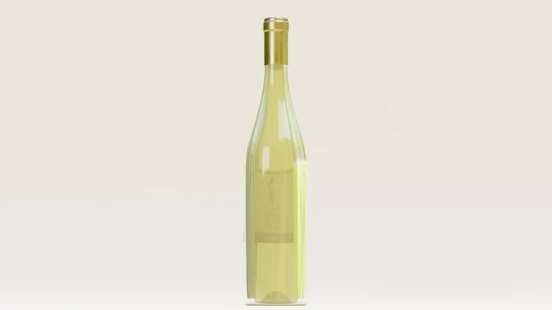 -Wine Bottle V2- Low-poly 3D model_4