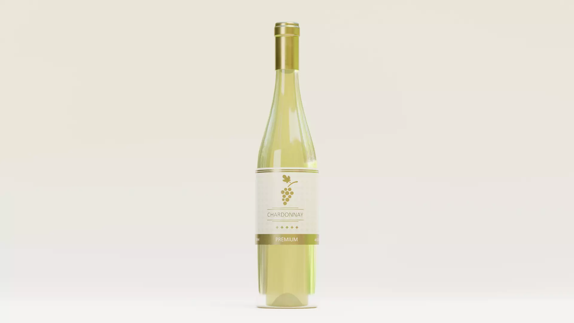 -Wine Bottle V2- Low-poly 3D model_0