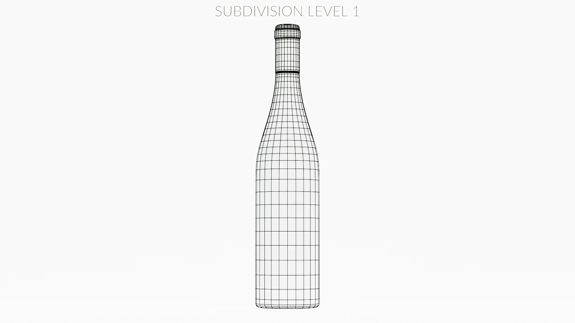 -Wine Bottle V2- Low-poly 3D model_9