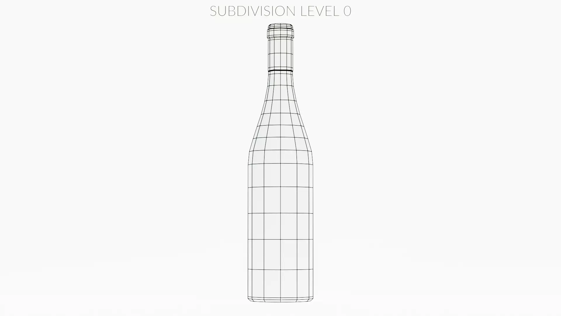 -Wine Bottle V2- Low-poly 3D model_8