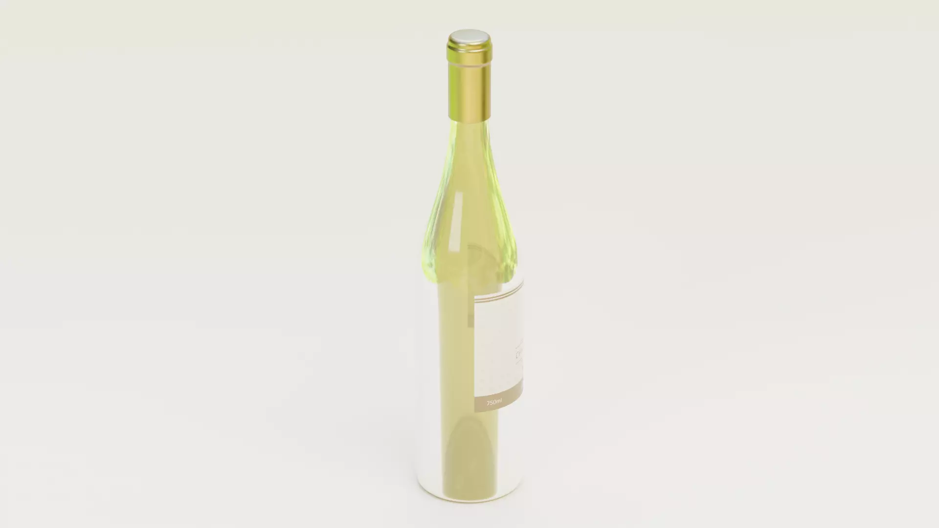 -Wine Bottle V2- Low-poly 3D model_2