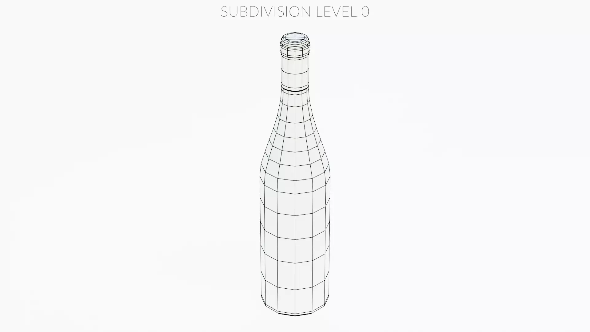 -Wine Bottle V2- Low-poly 3D model_10