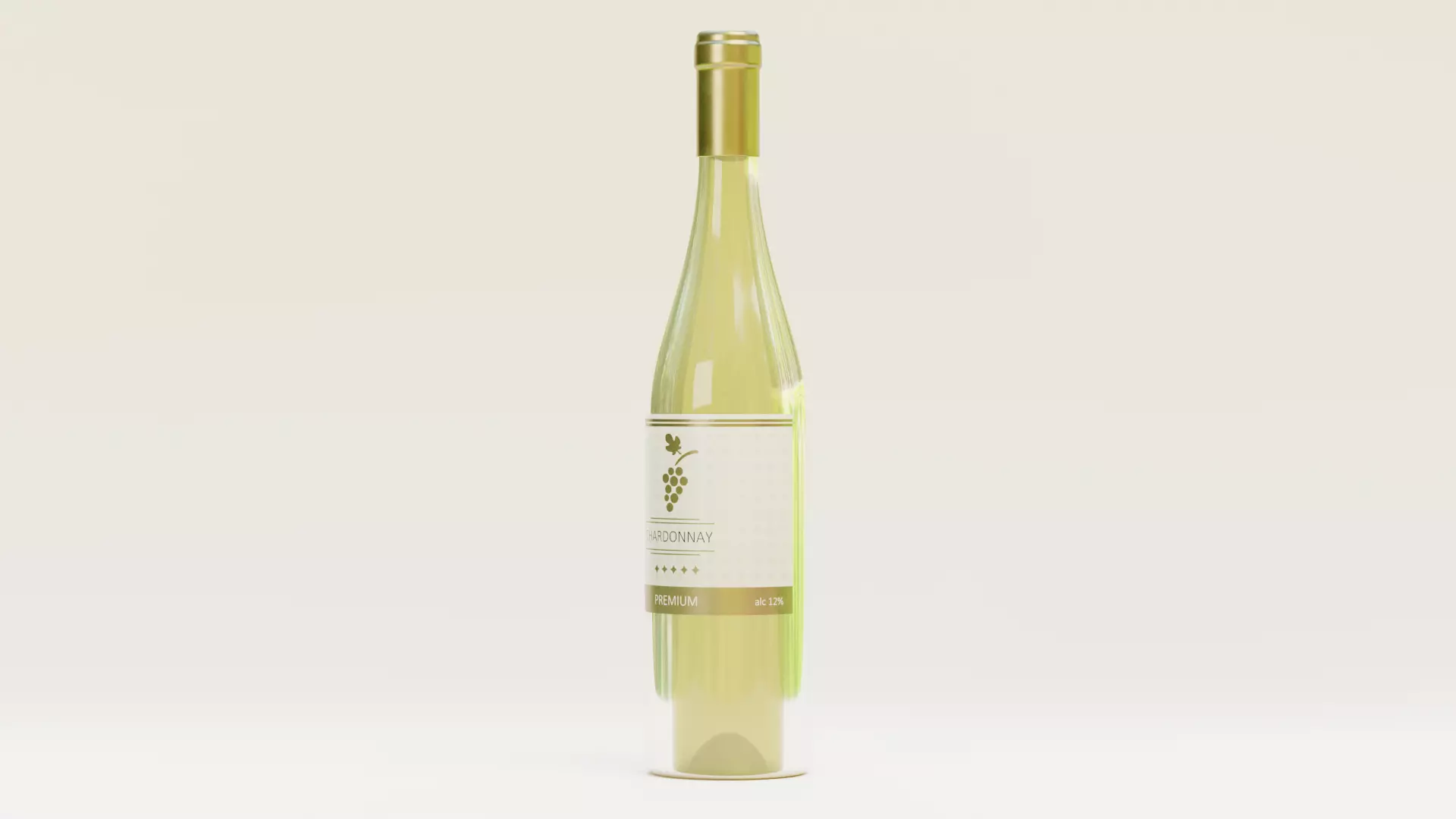 -Wine Bottle V2- Low-poly 3D model_5