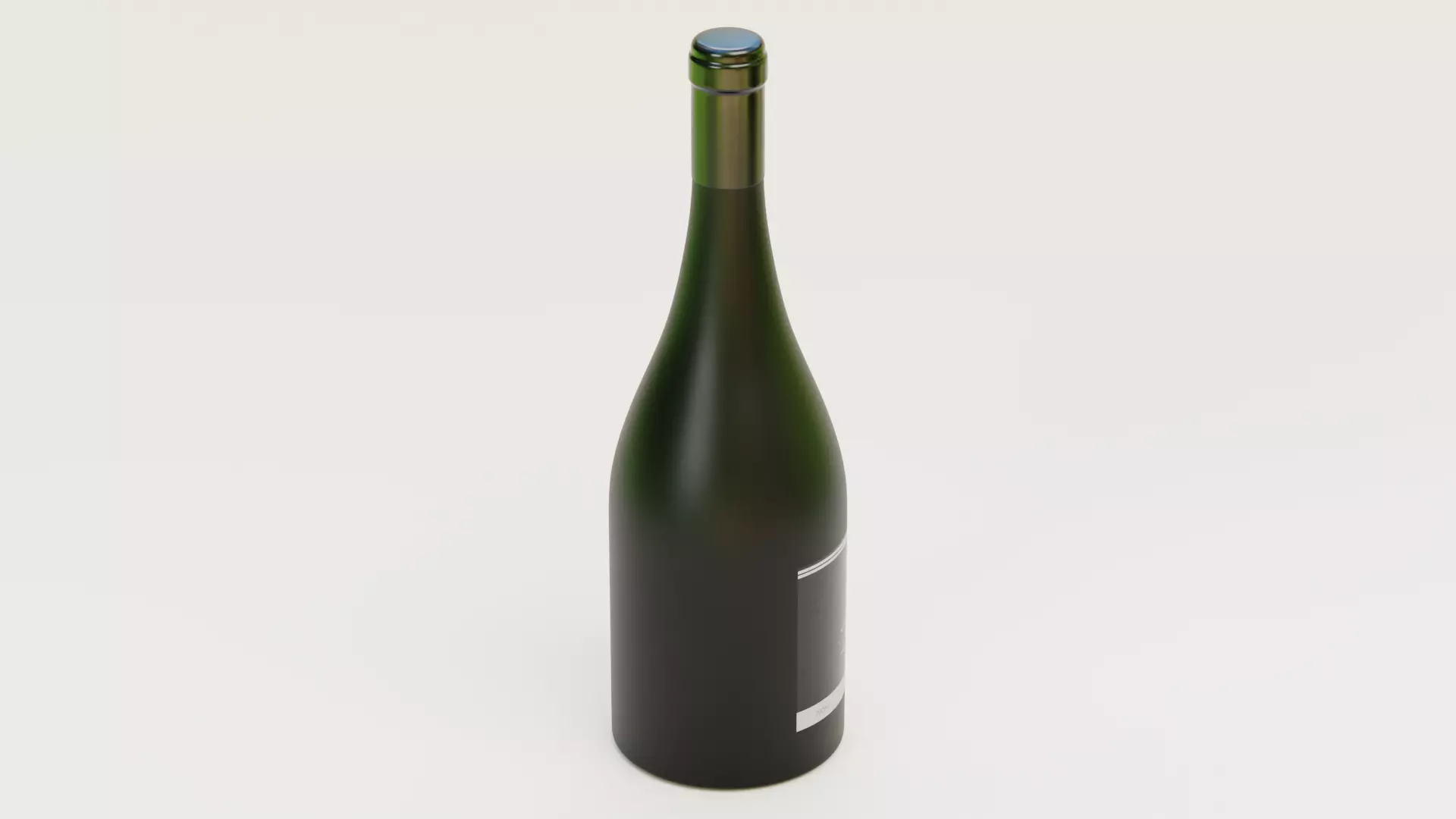 -Wine Bottle V3-Merlot- Low-poly 3D model_2