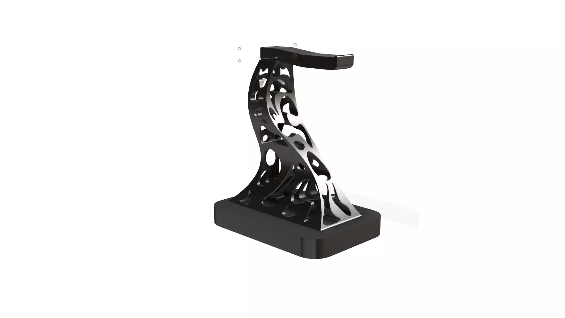 3D printable abstract headphone stand 3D print model_2