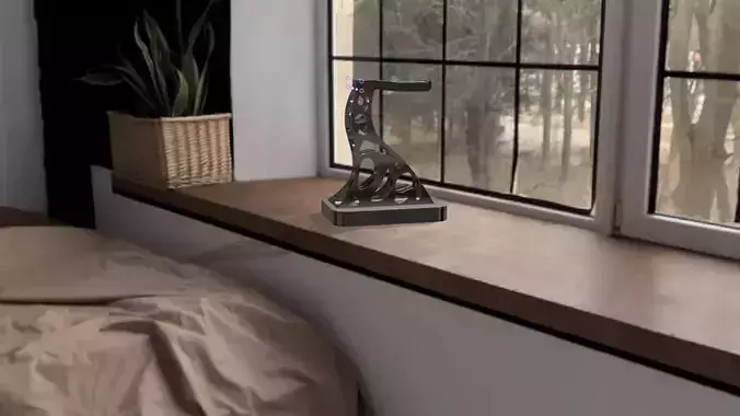 3D printable abstract headphone stand