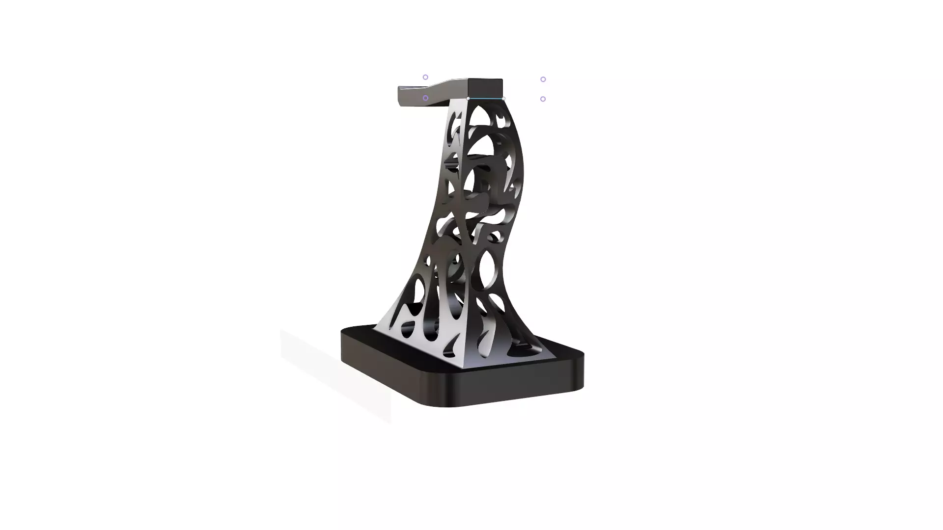 3D printable abstract headphone stand 3D print model_3