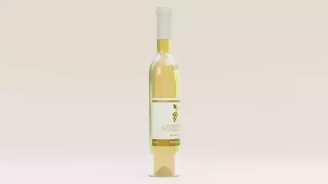 Wine Bottle V4 - Sauvignon Blanc with Concept Label  Low-poly 3D model 2