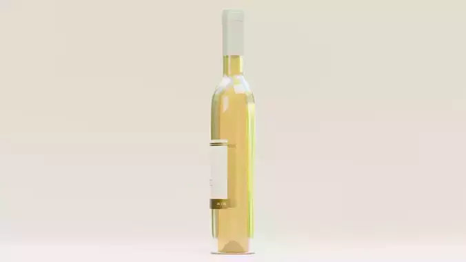 Wine Bottle V4 - Sauvignon Blanc with Concept Label  Low-poly 3D model 6