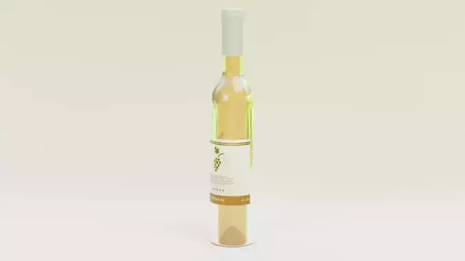Wine Bottle V4 - Sauvignon Blanc with Concept Label  Low-poly 3D model 5