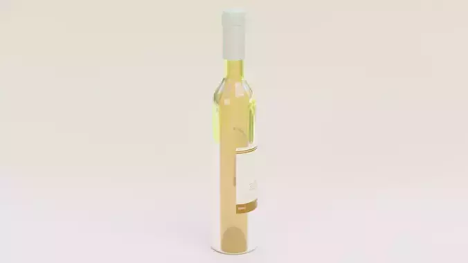 Wine Bottle V4 - Sauvignon Blanc with Concept Label  Low-poly 3D model 3