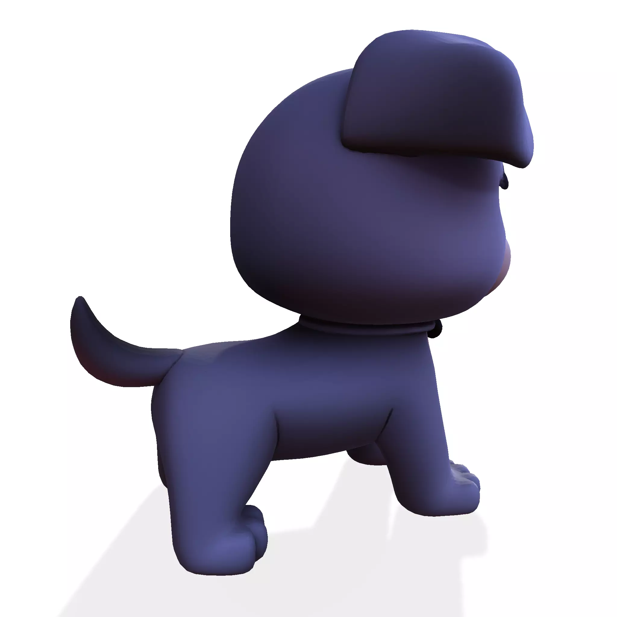 Cute Dog for rigging or 3d printing Low-poly 3D model_6