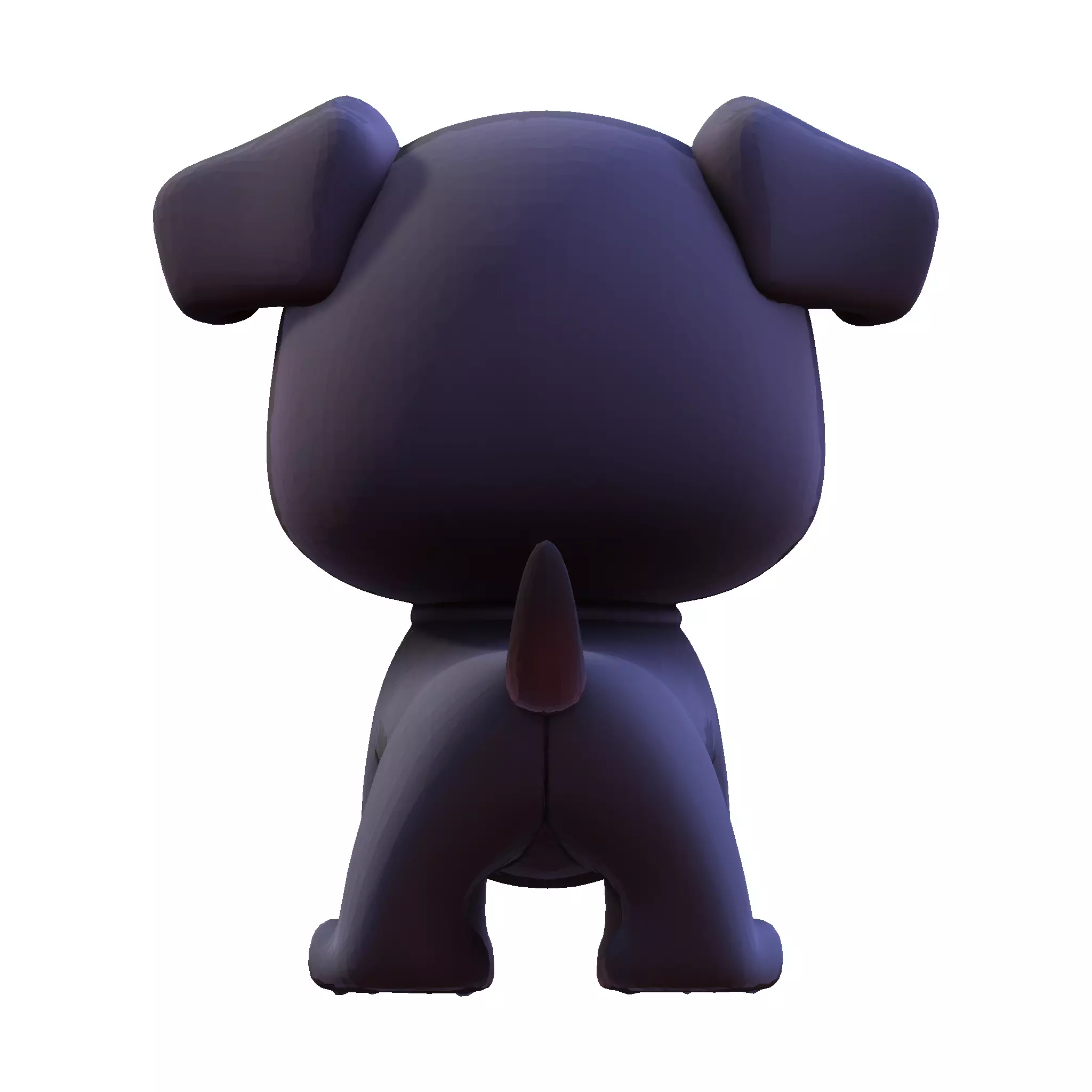 Cute Dog for rigging or 3d printing Low-poly 3D model_14