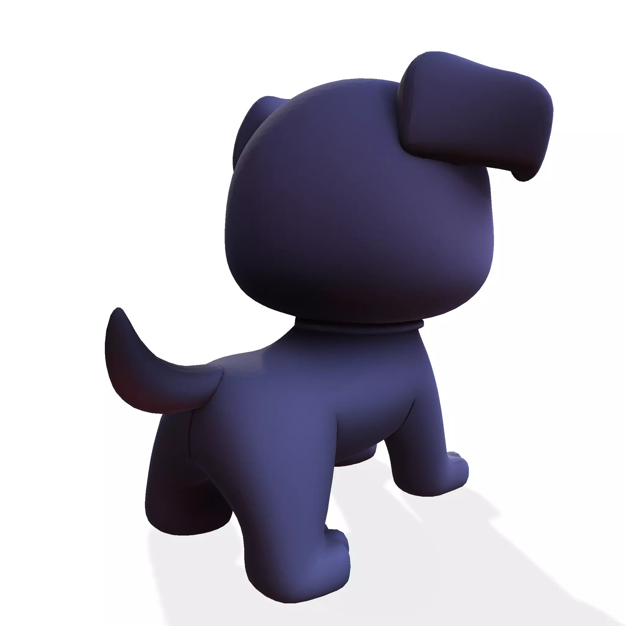 Cute Dog for rigging or 3d printing Low-poly 3D model_5
