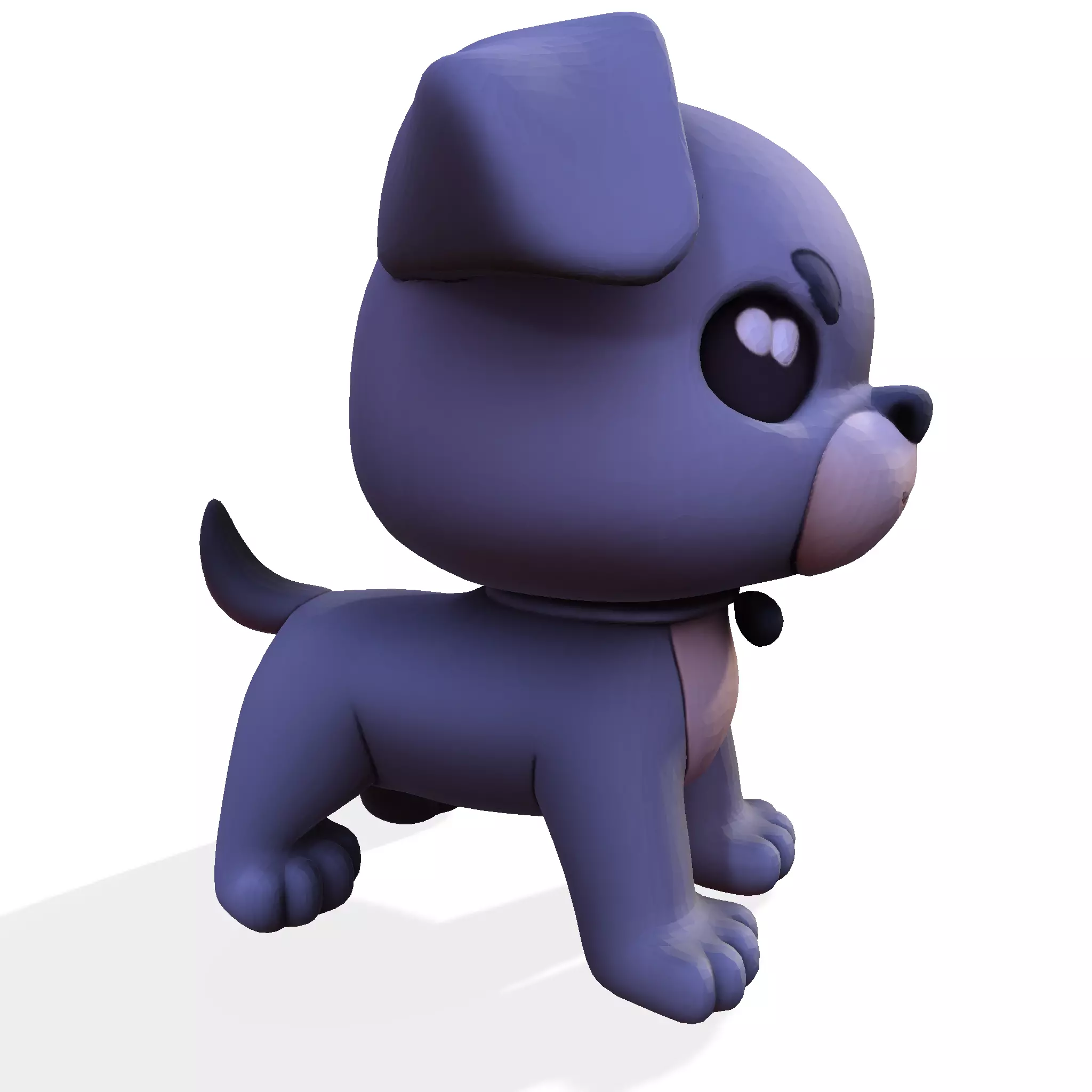 Cute Dog for rigging or 3d printing Low-poly 3D model_7