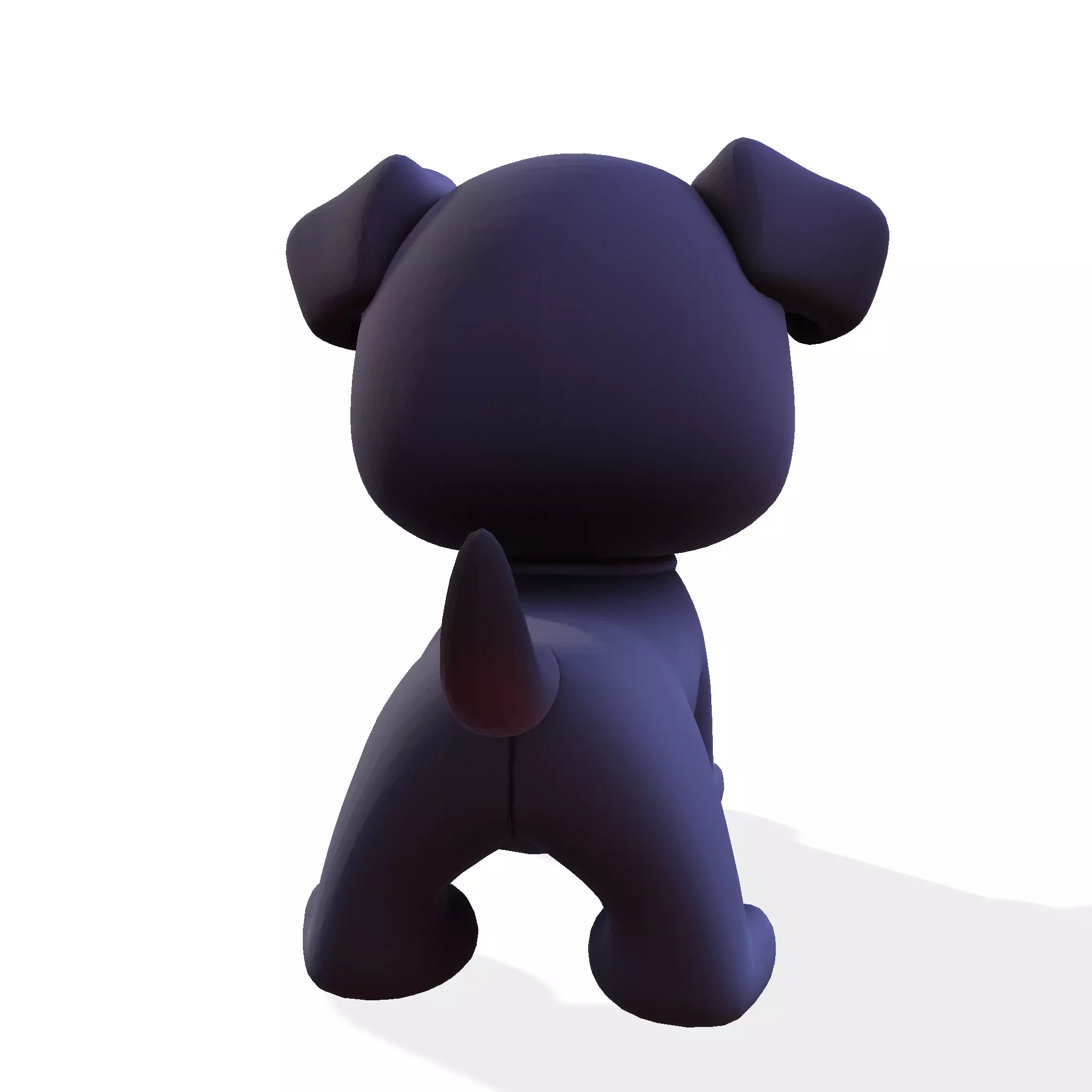 Cute Dog for rigging or 3d printing Low-poly 3D model_4