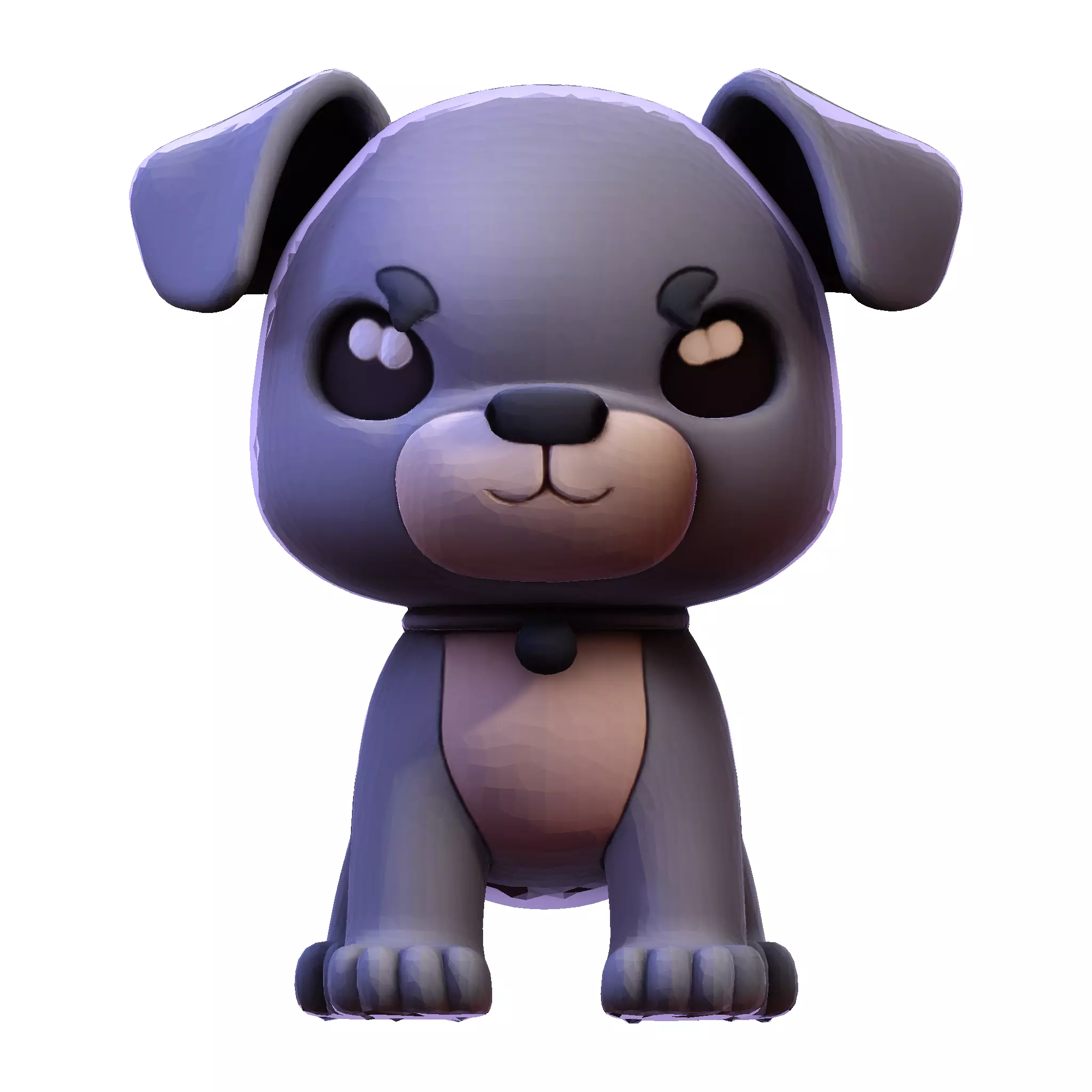 Cute Dog for rigging or 3d printing Low-poly 3D model_12