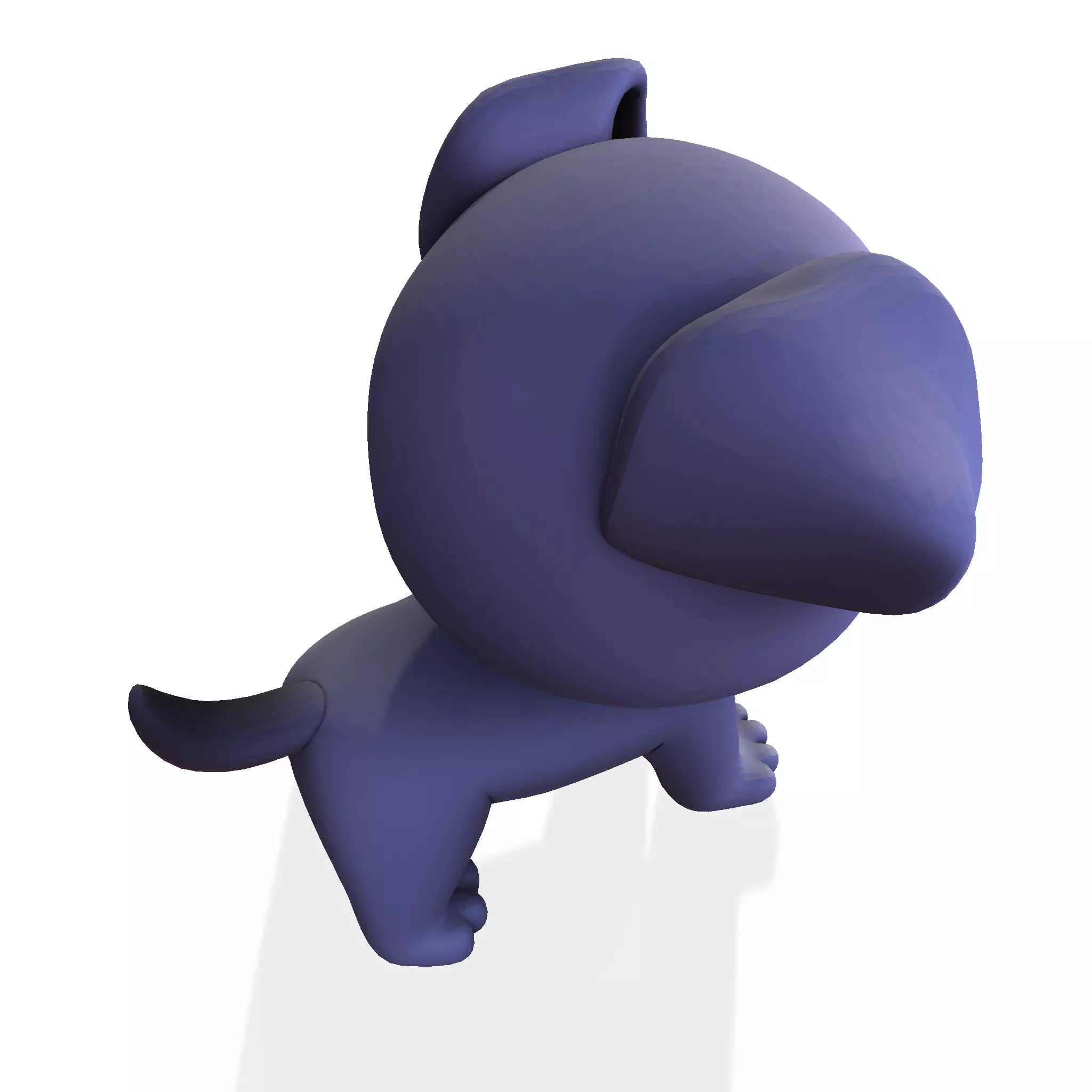 Cute Dog for rigging or 3d printing Low-poly 3D model_10