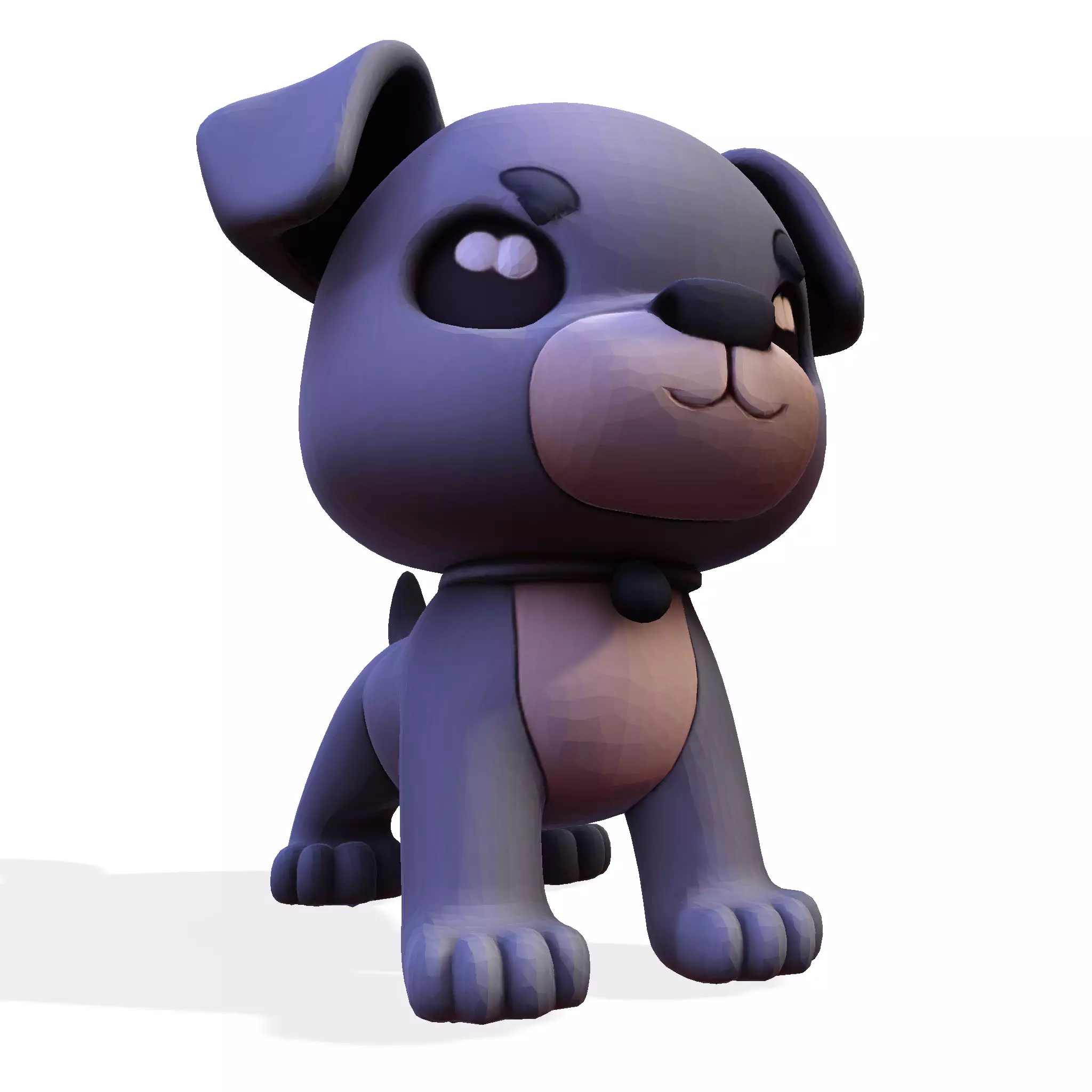 Cute Dog for rigging or 3d printing Low-poly 3D model_9