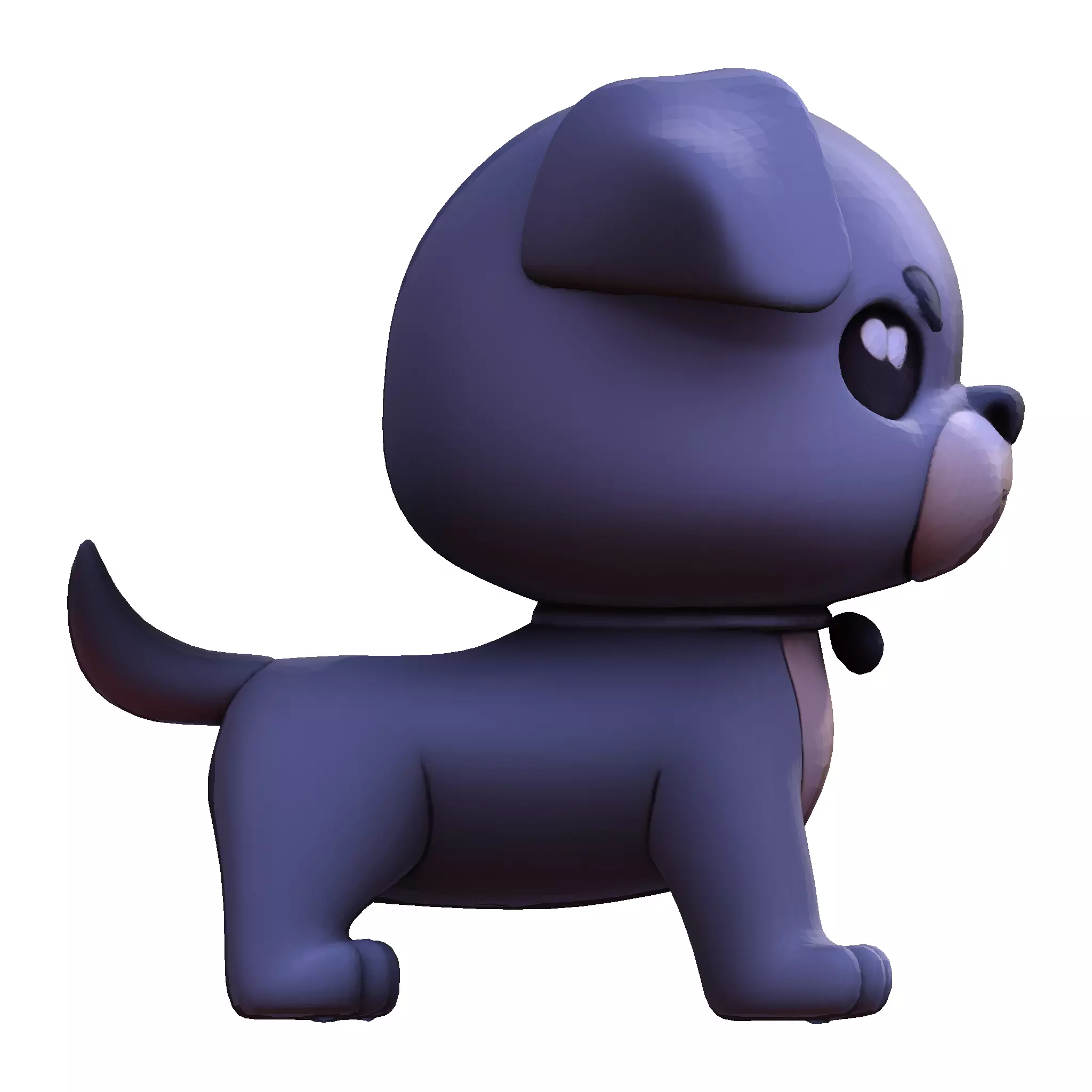 Cute Dog for rigging or 3d printing Low-poly 3D model_15