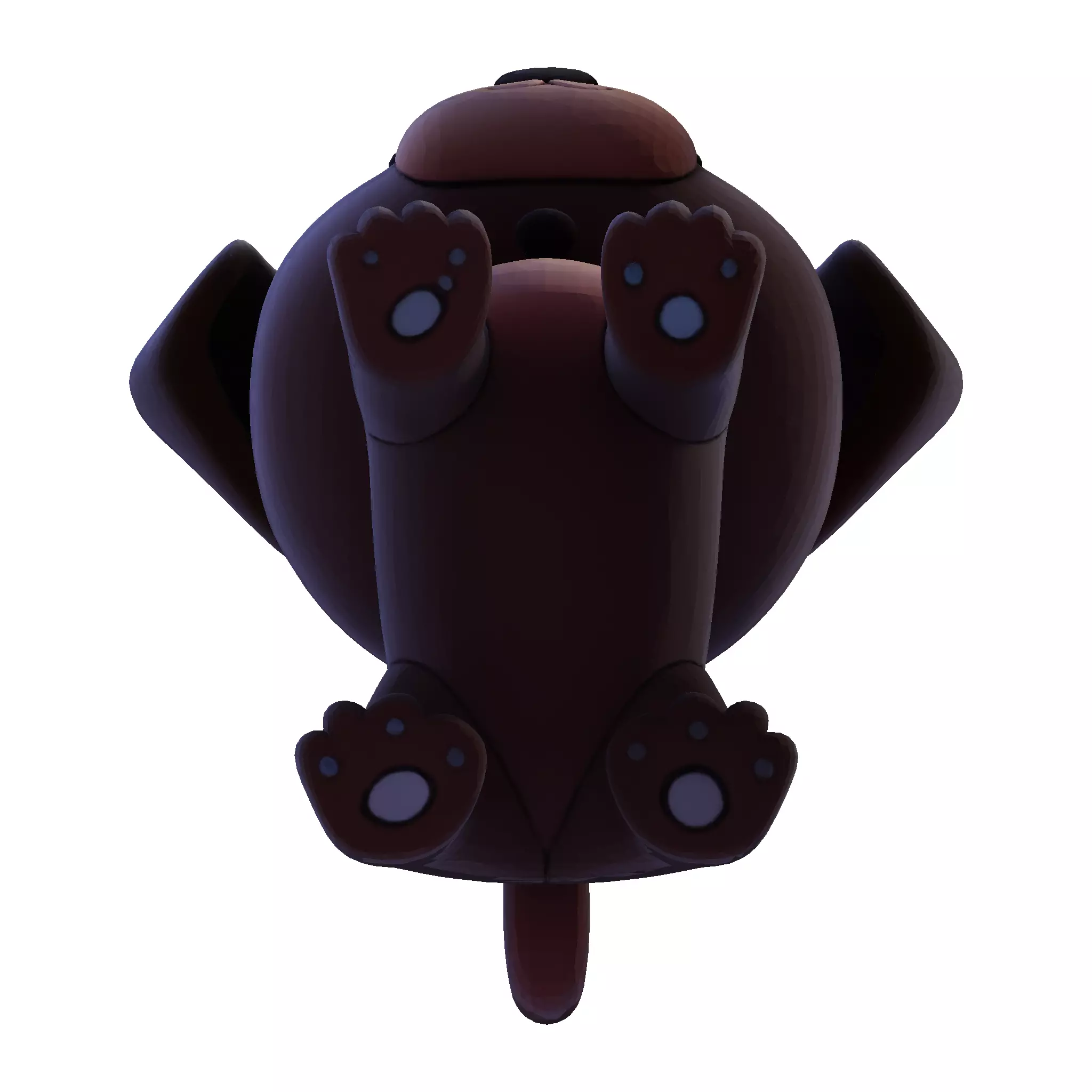 Cute Dog for rigging or 3d printing Low-poly 3D model_17