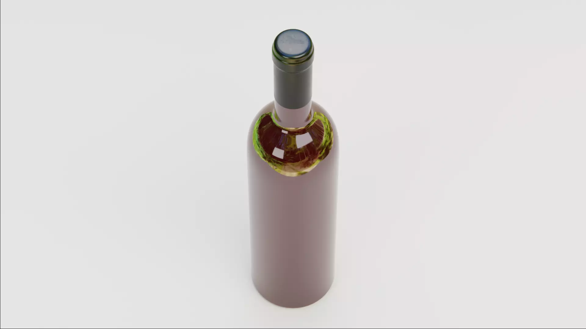 -Wine Bottle V5- Low-poly 3D model_3