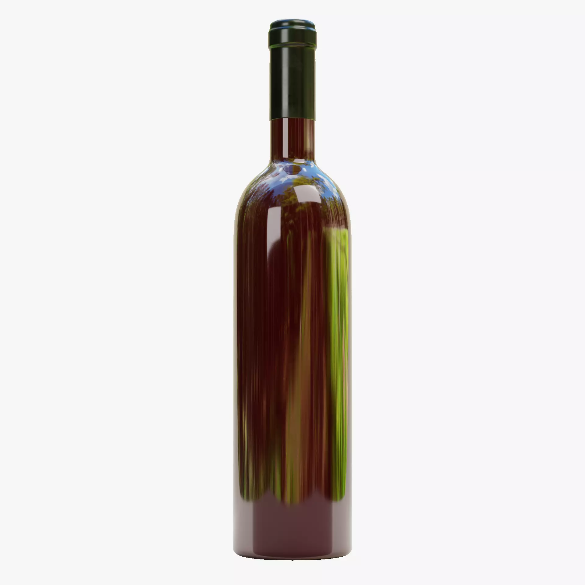 -Wine Bottle V5- Low-poly 3D model_12