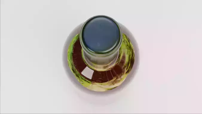 Wine Bottle V5 - Packaging Concept Low-poly 3D model 5