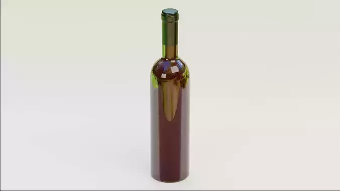 Wine Bottle V5 - Packaging Concept Low-poly 3D model 3