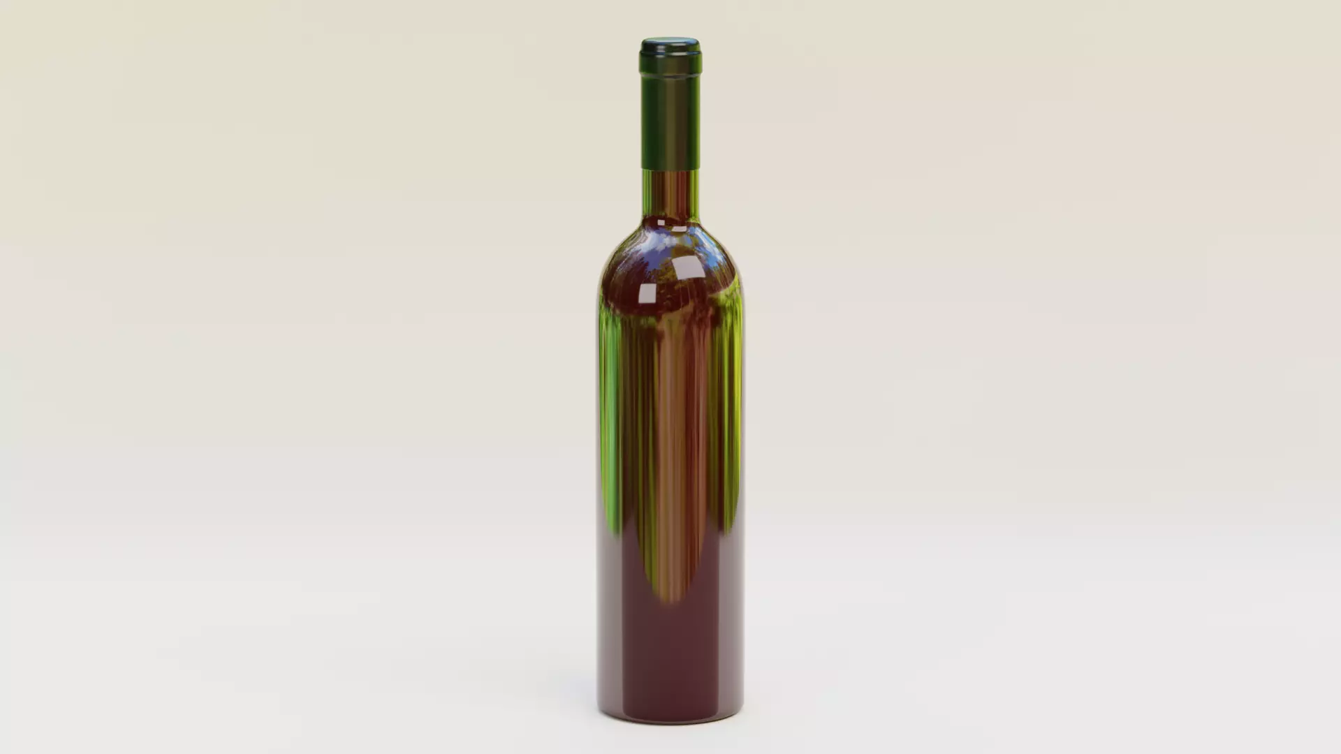 -Wine Bottle V5- Low-poly 3D model_1