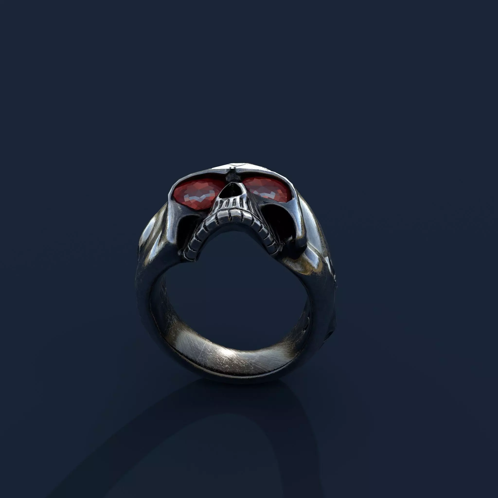 Stylized Skull Ring Pack Game Ready PBR 3D Model 5 Material Low-poly 3D model_11