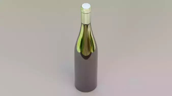 Wine Bottle V6 - Packaging Concept Low-poly 3D model 4