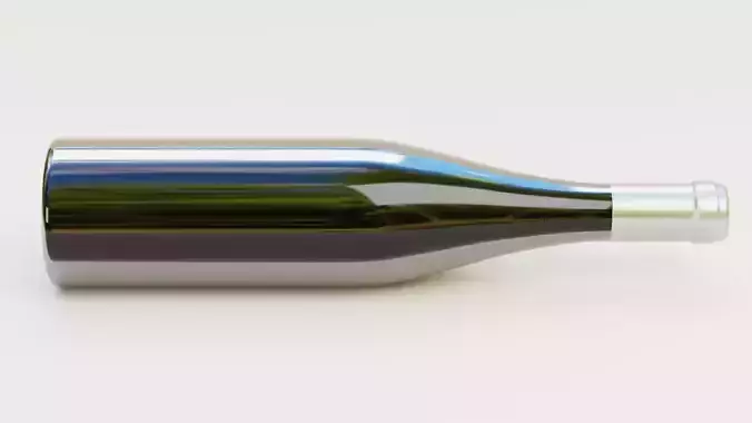 Wine Bottle V6 - Packaging Concept Low-poly 3D model 5