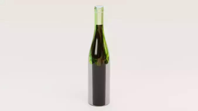 Wine Bottle V6 - Packaging Concept Low-poly 3D model 2