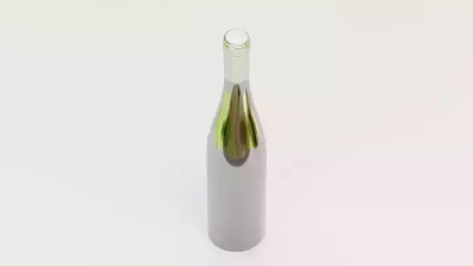 Wine Bottle V6 - Packaging Concept Low-poly 3D model 3