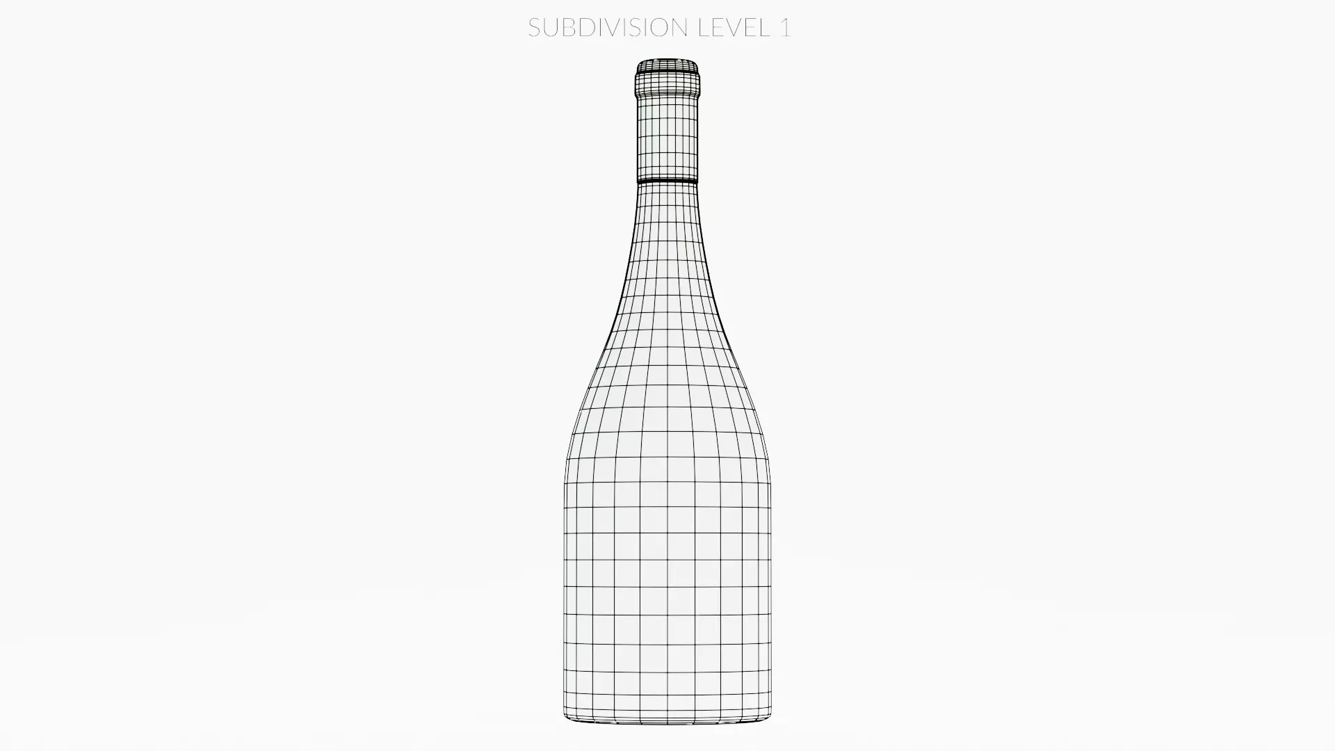 -Wine Bottle V7- Low-poly 3D model_9