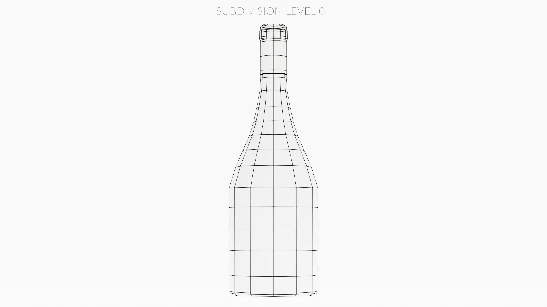 -Wine Bottle V7- Low-poly 3D model_8