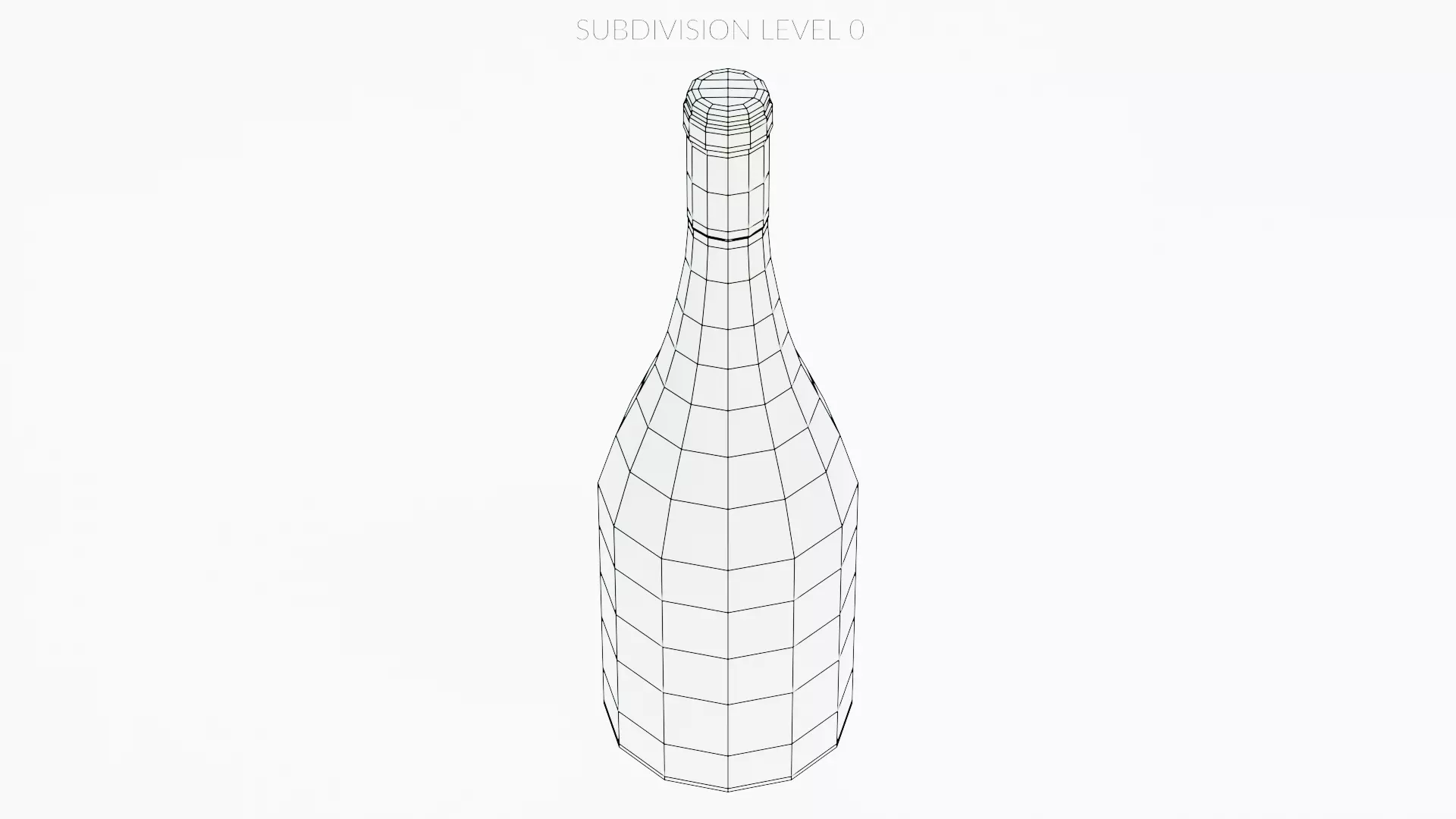 -Wine Bottle V7- Low-poly 3D model_10