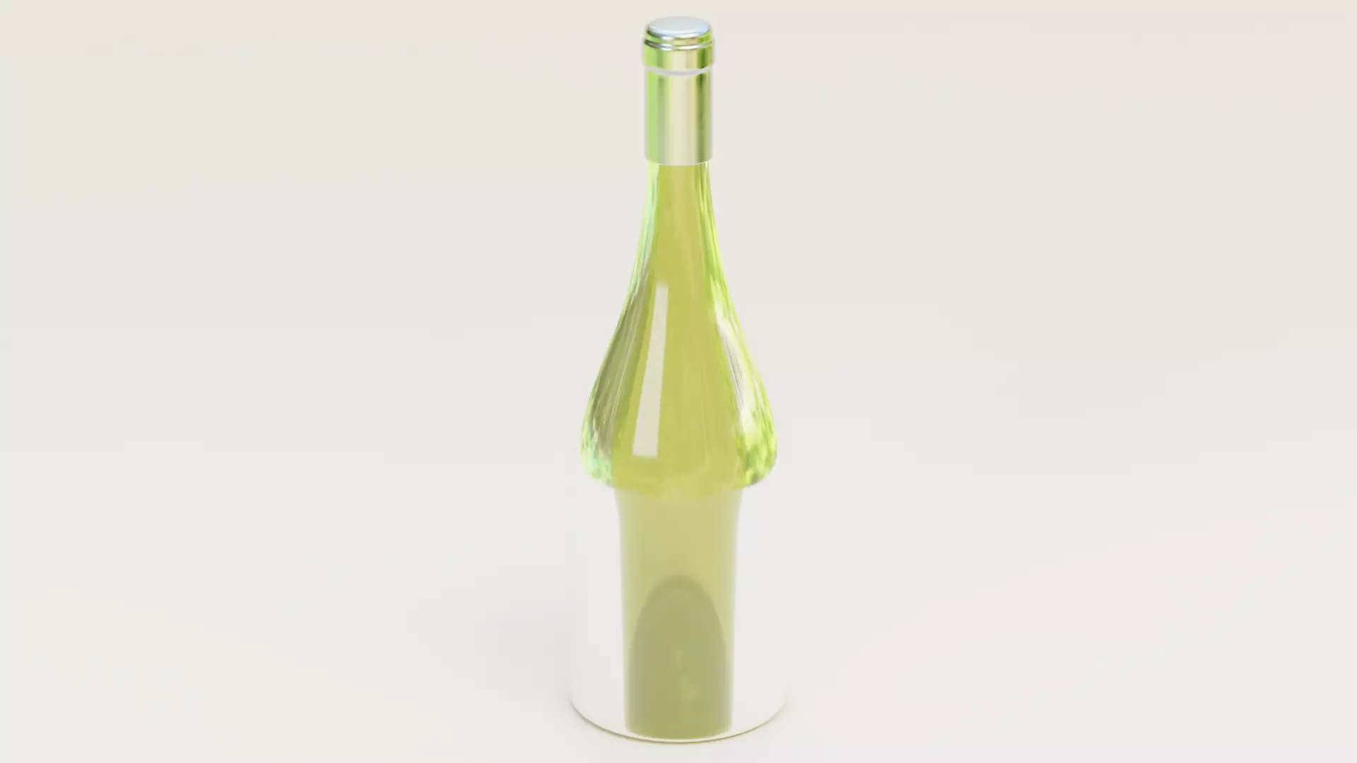 -Wine Bottle V7- Low-poly 3D model_1