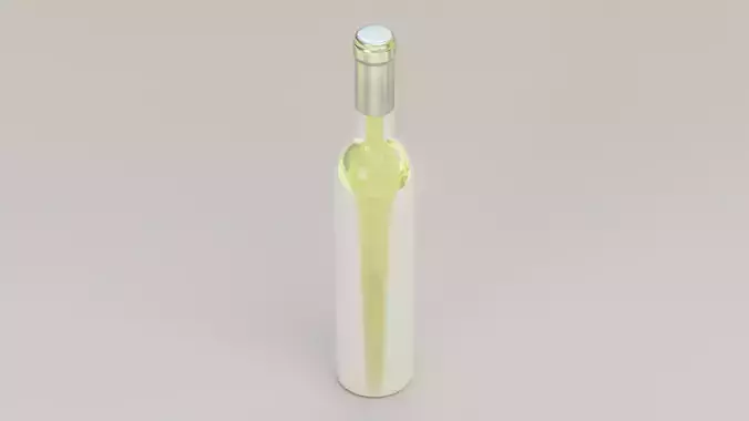 Wine Bottle V8 - Packaging Concept Low-poly 3D model 3
