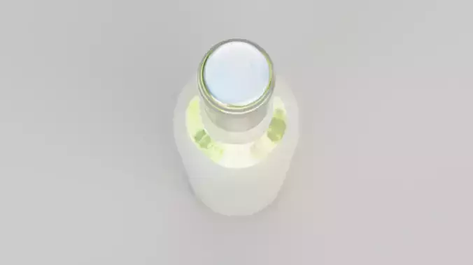 Wine Bottle V8 - Packaging Concept Low-poly 3D model 4