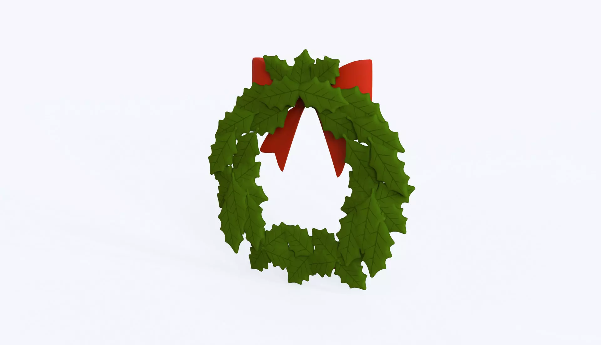 Prop136 Christmas Wreath  Low-poly 3D model_3