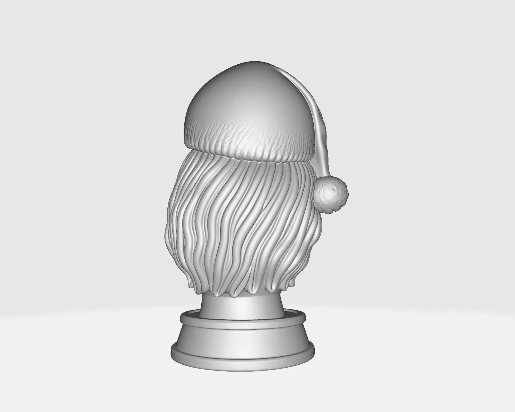 Santa Skull Gothic Christmas Decor Horror Santa Bust 3D print model_4