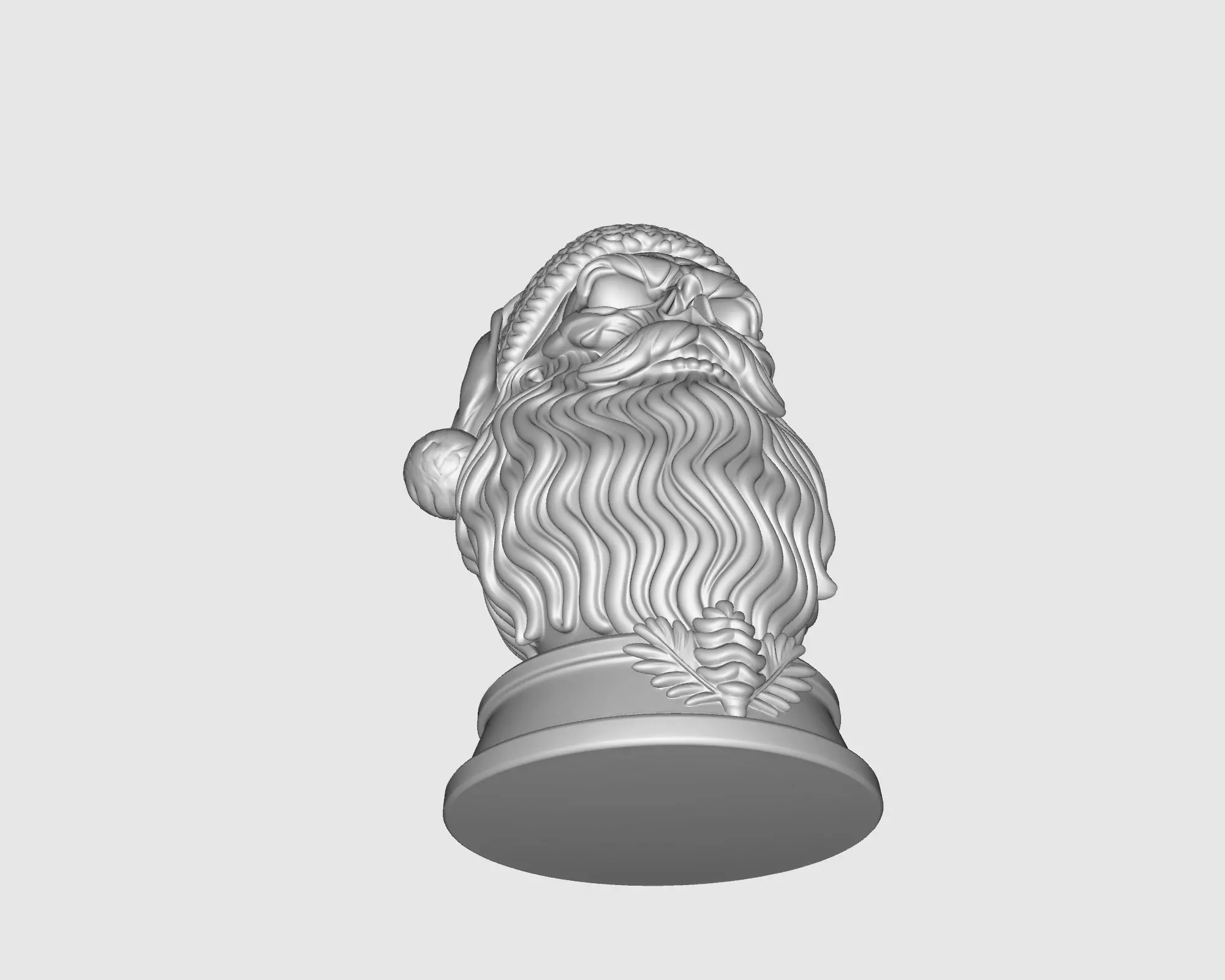 Santa Skull Gothic Christmas Decor Horror Santa Bust 3D print model_6